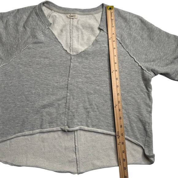 Anthropologie Pilcro Reworked Popover V-Neck Sweatshirt - Picture 6 of 9